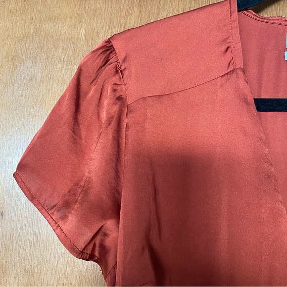 Urban Outfitters Satin Wrap Mini Dress - Picture 4 of 5